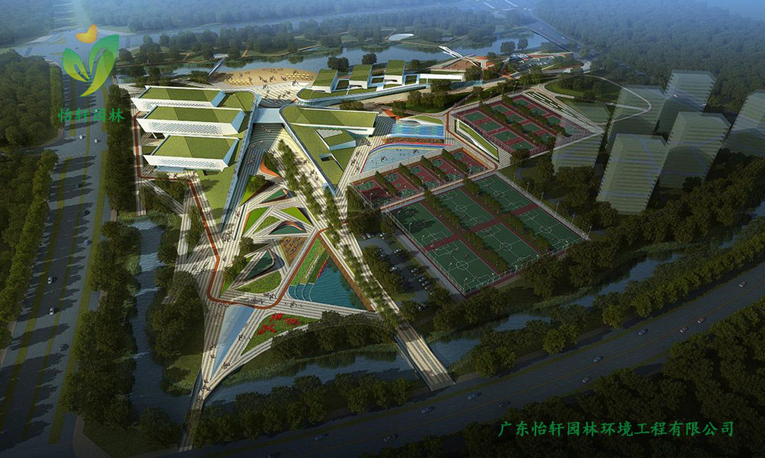 江蘇省揚(yáng)州李寧體育公園景觀設(shè)計案例效果圖