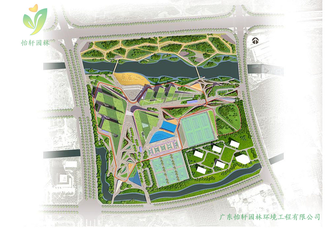 江蘇省揚(yáng)州李寧體育公園景觀設(shè)計案例效果圖