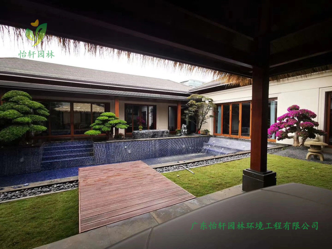 海南玖月小筑別墅小區(qū)綠化工程實(shí)景圖