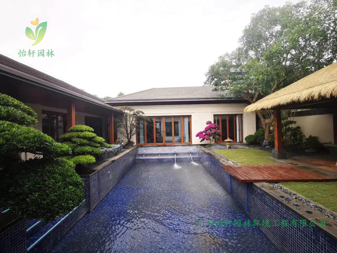海南玖月小筑別墅小區(qū)綠化工程實(shí)景圖