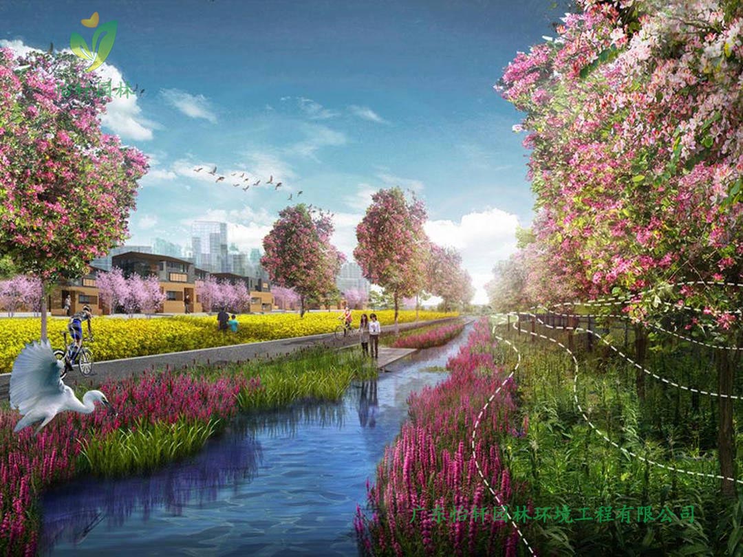湖北荊州環(huán)長湖濕地公園綠化景觀設(shè)計(jì)案例效果圖