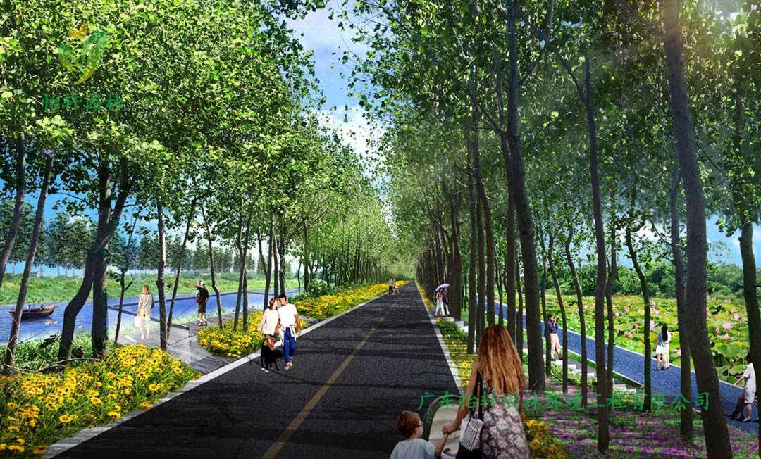 湖北荊州環(huán)長湖濕地公園綠化景觀設(shè)計(jì)案例效果圖