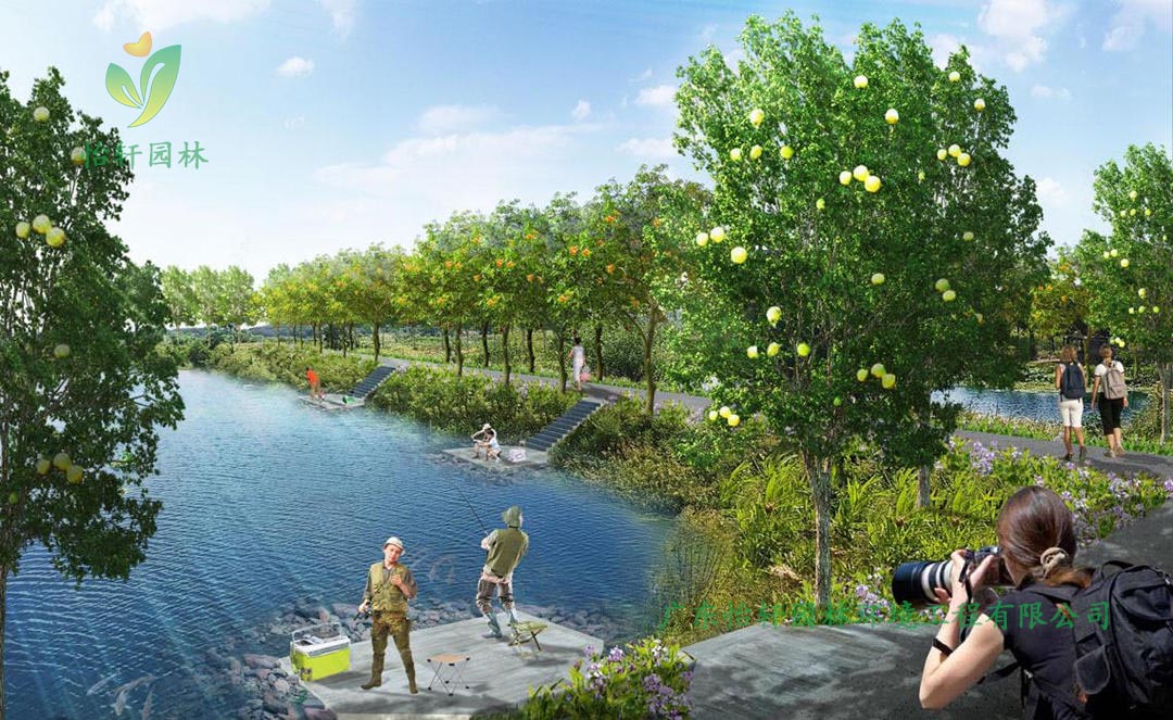 湖北荊州環(huán)長湖濕地公園綠化景觀設(shè)計(jì)案例效果圖