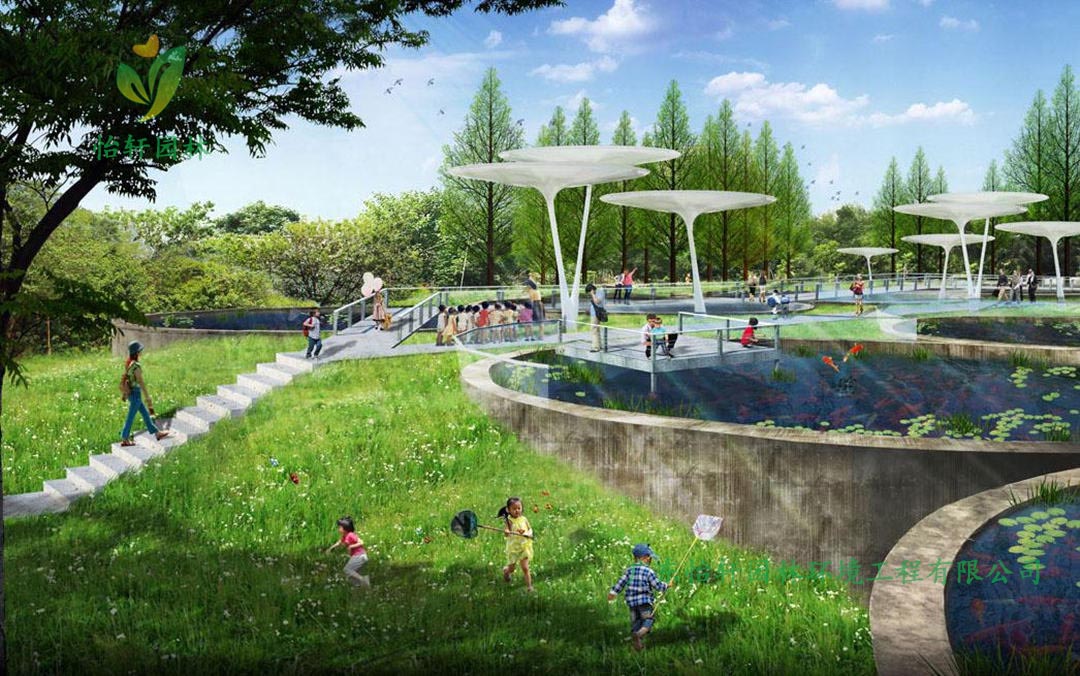 湖北荊州環(huán)長湖濕地公園綠化景觀設(shè)計(jì)案例效果圖