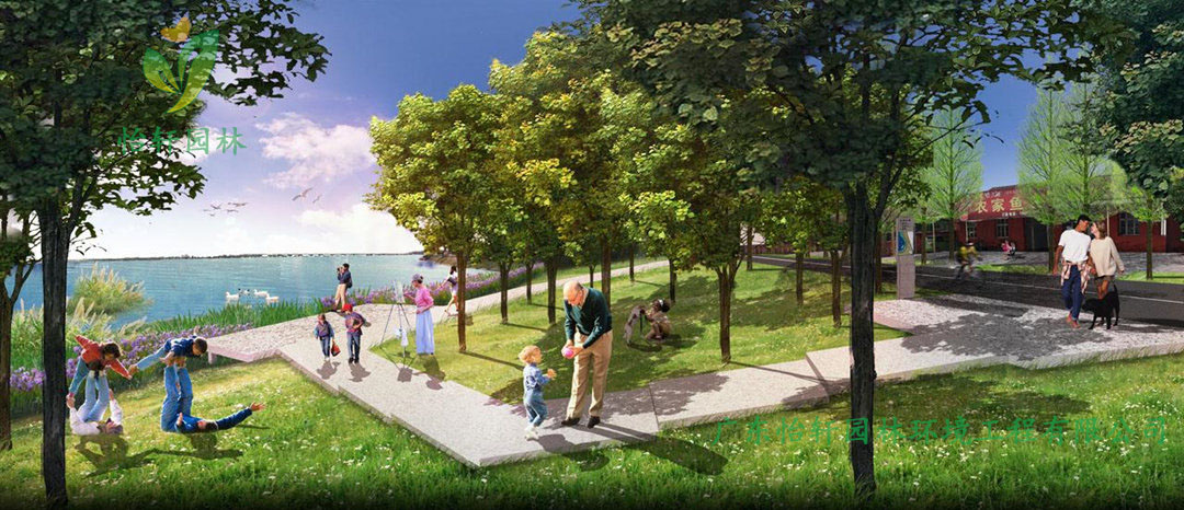 湖北荊州環(huán)長湖濕地公園綠化景觀設(shè)計(jì)案例效果圖