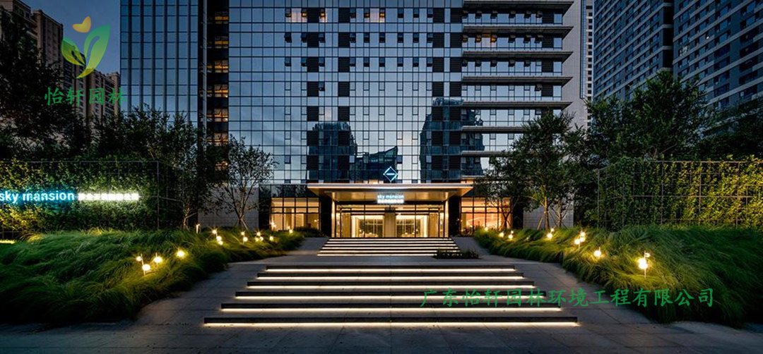 鄭州天筑國際公寓式酒店入口景觀設計效果圖