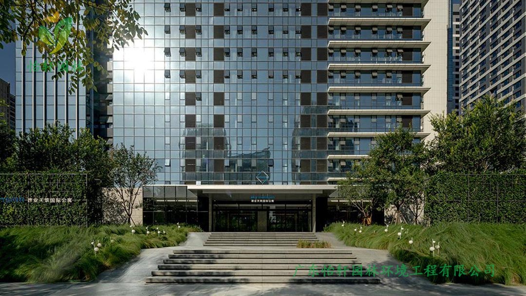 鄭州天筑國際公寓式酒店入口景觀設計效果圖