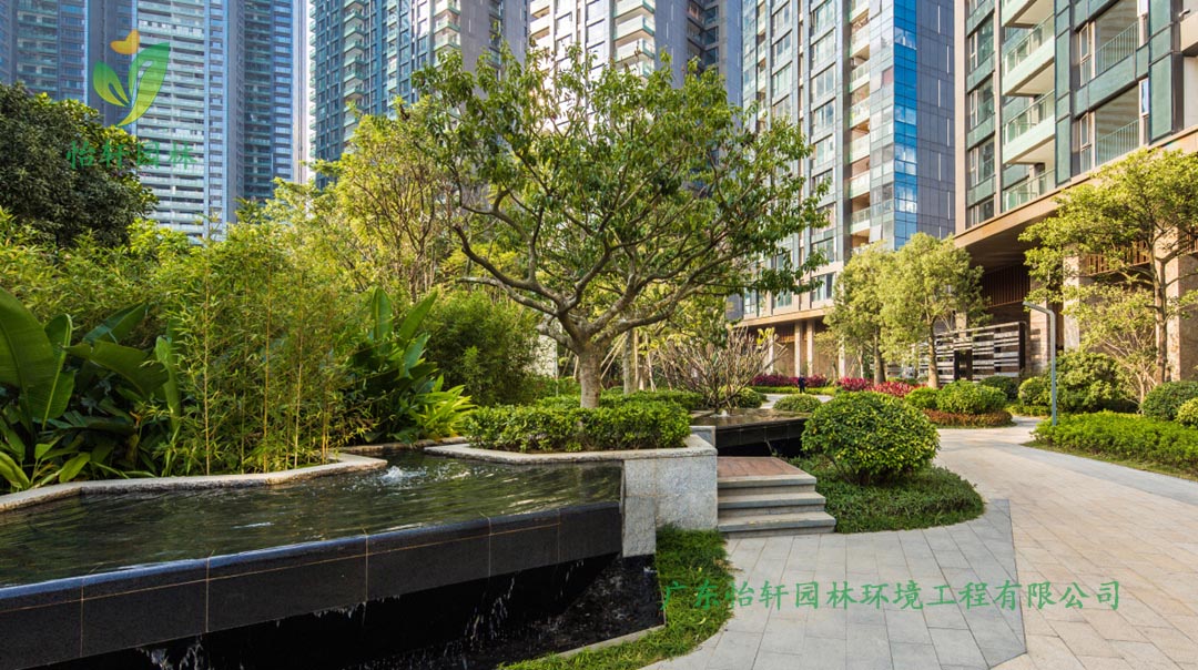 怡軒園林深圳博林天瑞小區(qū)綠化景觀設計實景圖