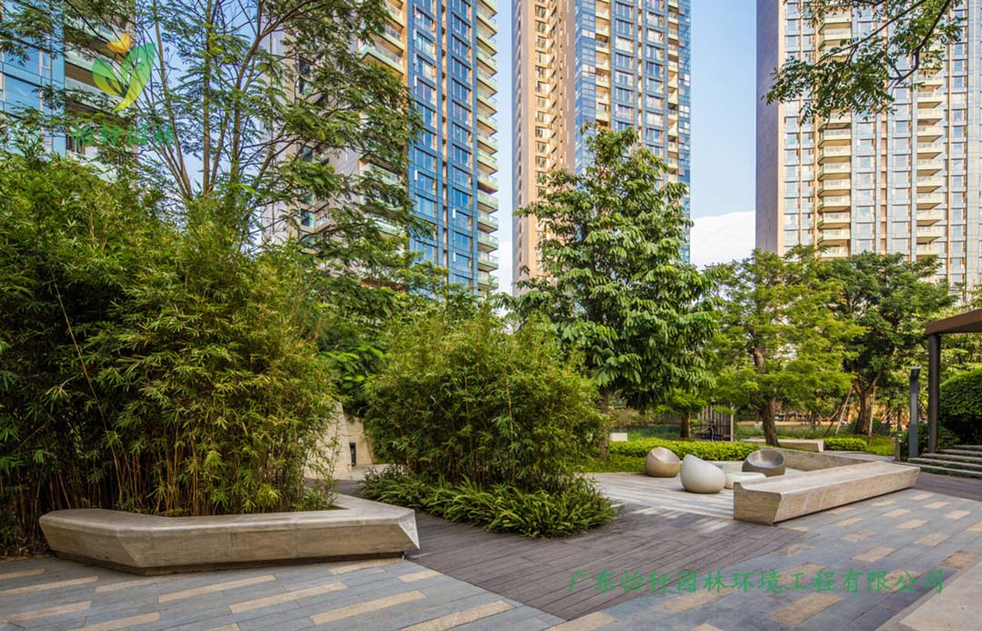 怡軒園林深圳博林天瑞小區(qū)綠化景觀設計實景圖