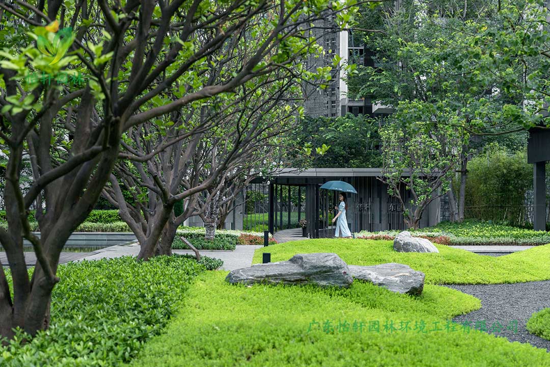 保利廣鋼225地塊住宅區(qū)綠化工程施工改造實(shí)景圖