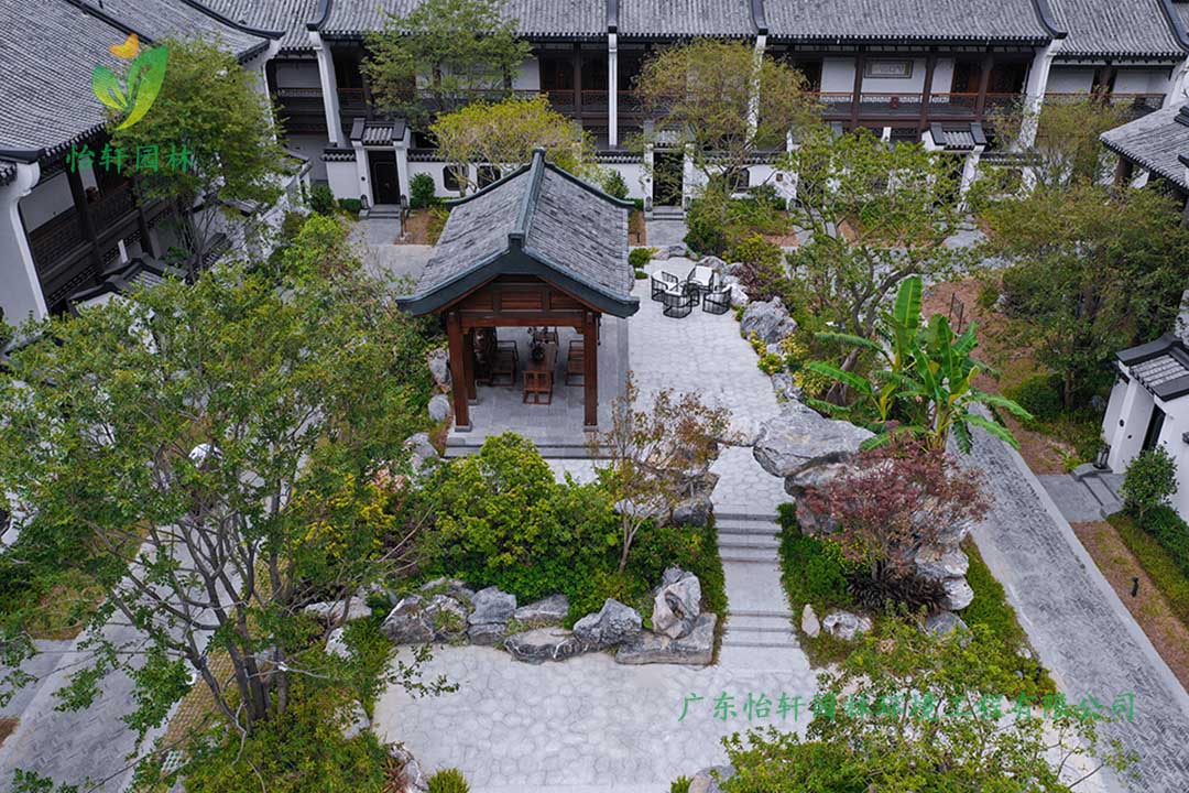 中海湯泉度假酒店三期綠化工程實景圖