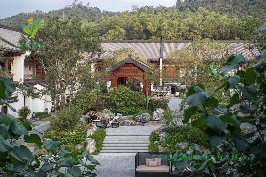 中海湯泉度假酒店三期綠化工程實景圖