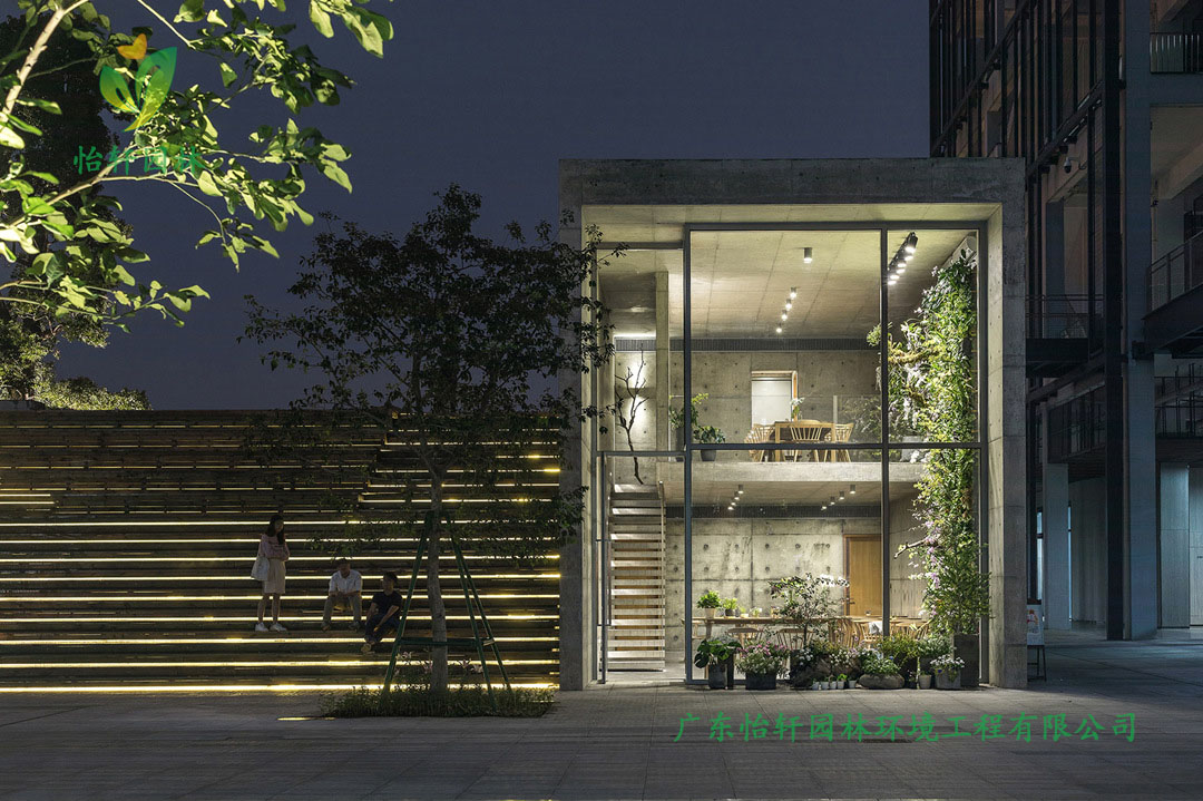 全至科技創(chuàng)新園種植平臺和體驗館綠化工程實景圖
