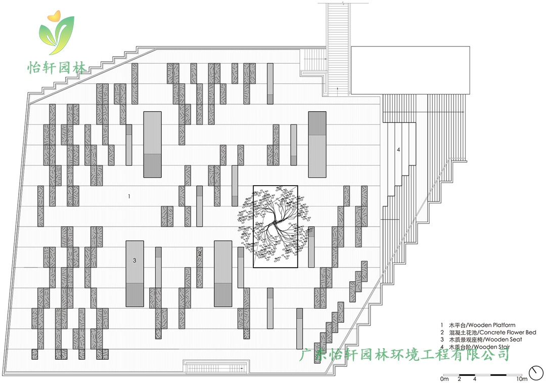 全至科技創(chuàng)新園種植平臺和體驗館綠化工程平面圖