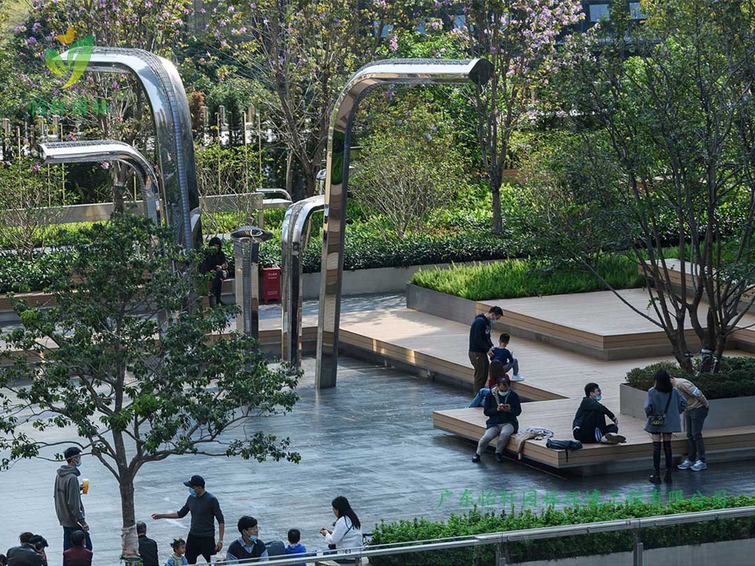 深圳萬象天地商業(yè)街花園綠化工程實(shí)景圖